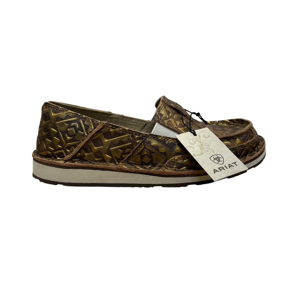 Ariat Women’s Copper Blanket Embossed Leather Cruiser Slip-On Shoes Size US 5.5